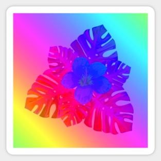 Tropical Multicolor Flower Sticker